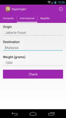 RajaOngkir android App screenshot 4