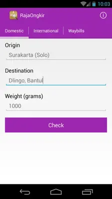 RajaOngkir android App screenshot 6