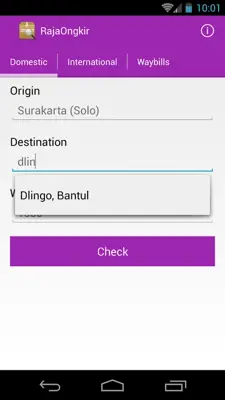 RajaOngkir android App screenshot 7